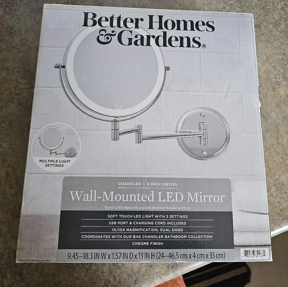 Better Homes And Gardens Chrome Wall Mirror